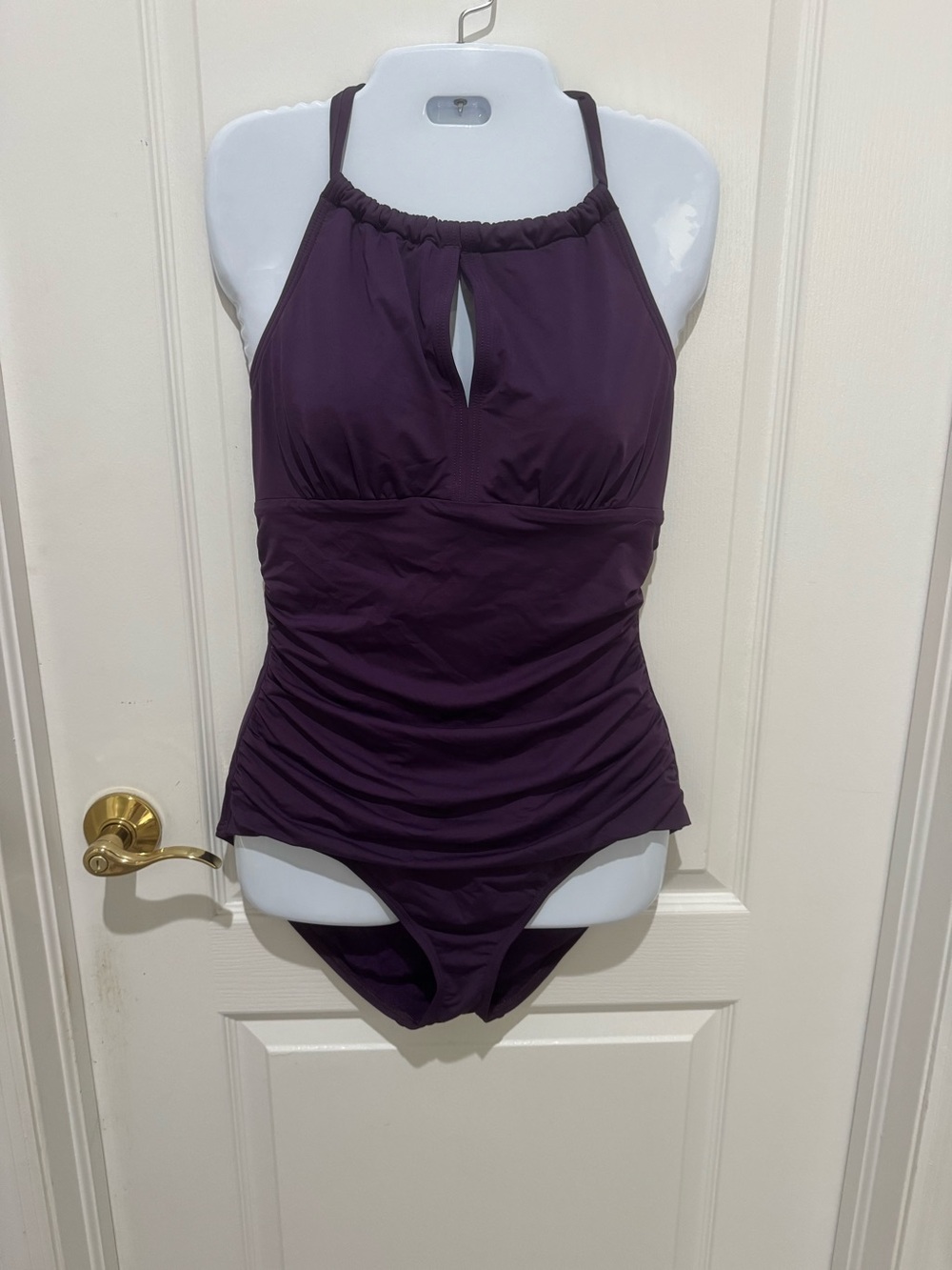 Tommy Bahama Deep Purple Halter one piece Swimsuit
